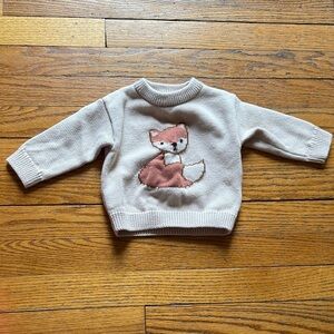 Baby Sprouts Kids Sweater with Fox Design 0-3 months